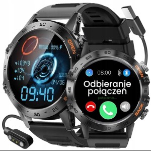 ZEGAREK SMARTWATCH MĘSKI ROZMOWY MENU PL WODOODPORNY