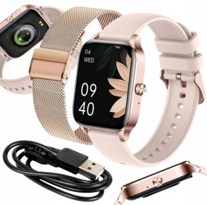 SMARTWATCH ZEGAREK DAMSKI POLSKIE MENU PL ROZMOWY POWIADOMIENIA DLA KOBIETY IS130