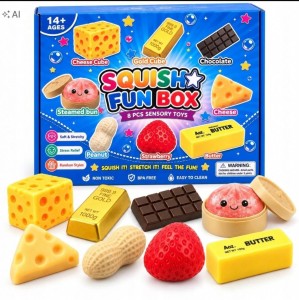 ZESTAW 8 GNIOTKÓW ANTYSTRESOWYCH SENSORYCZNYCH SQUISHY