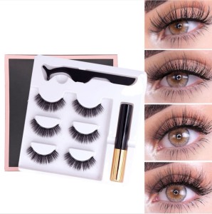 RZĘSY MAGNETYCZNE 3X PĘSETA EYELINER 