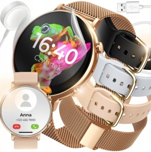 SMARTWATCH ZEGAREK DAMSKI POLSKIE MENU ROZMOWY POWIADOMIENIA PULS SPORT SX7